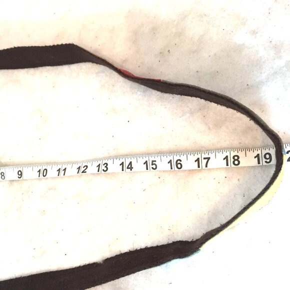 AmeriLeather Flower Patchwork Colorful Design Shoulder Bag Adjustable Strap - Picture 6 of 10